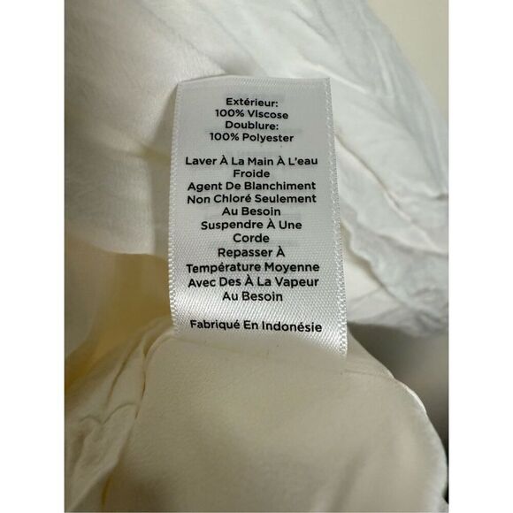 Talbots 100% Rayon Button Up Pearl Buttons Lettuce Collar Blouse Dressy XL Petit - Picture 3 of 4